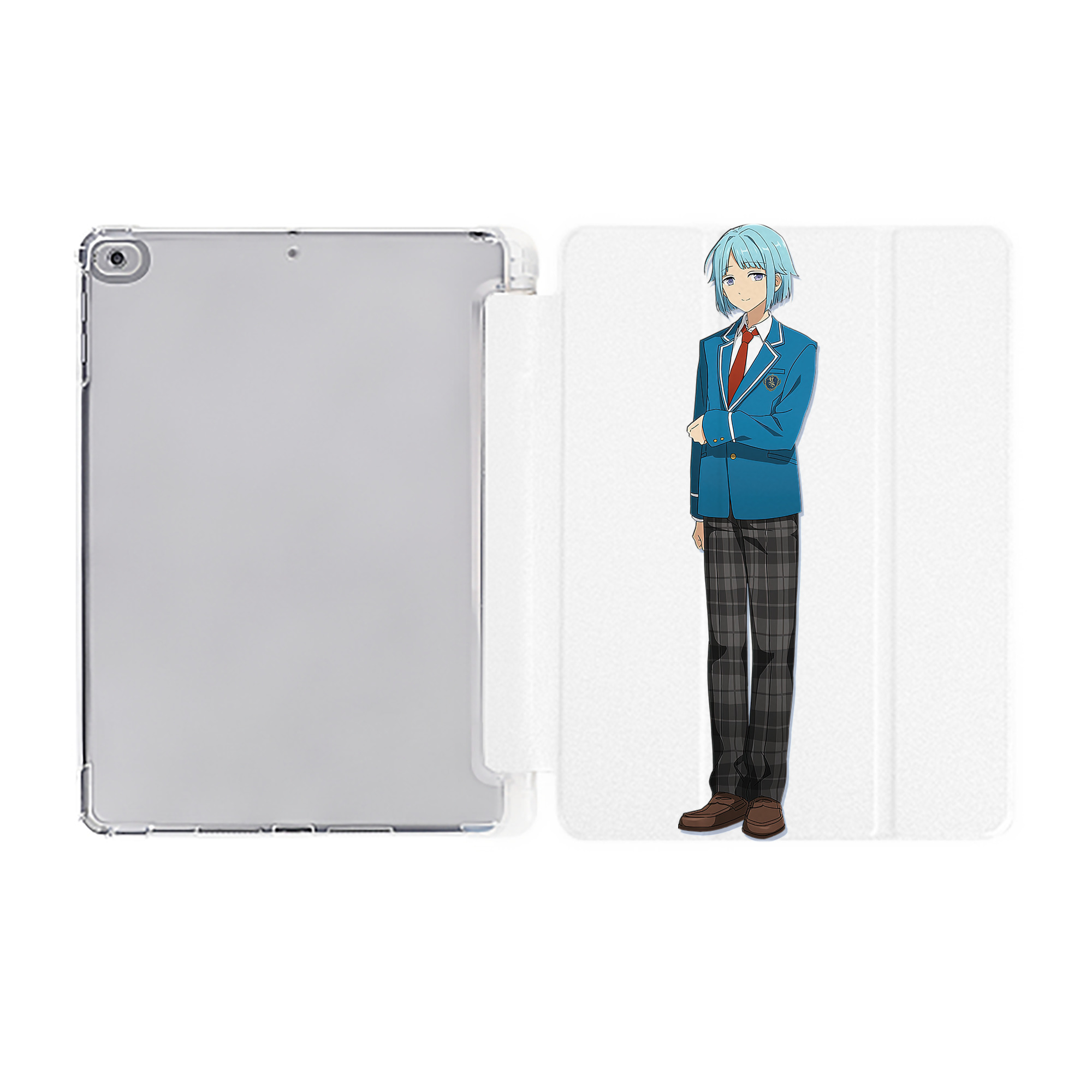 （画像用） あんさんぶるスターズ! Ensemble Stars IPad ケース ペン収納付き 三つ折りスタンド PUレザー×シリコン 対応機種9.5/10.5/10.9インチ